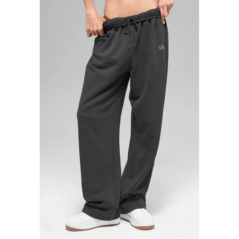NEW ALO Yoga Accolade Straight Leg Sweatpants Anthracite Gray Women S Fleece